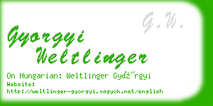 gyorgyi weltlinger business card